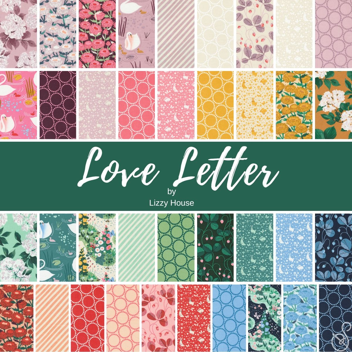 Love Letter Half Yard Bundle | Lizzy House - Complete 37 HYs