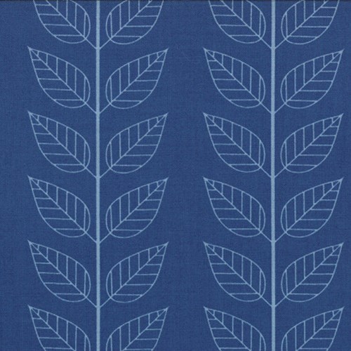 Leafy Stripe in Navy Blue