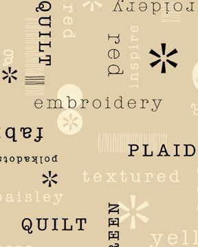 Patchwords in Tan