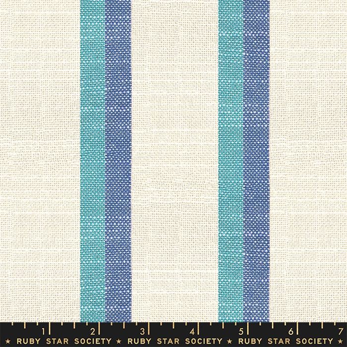 Apron Stripe Toweling - Blue