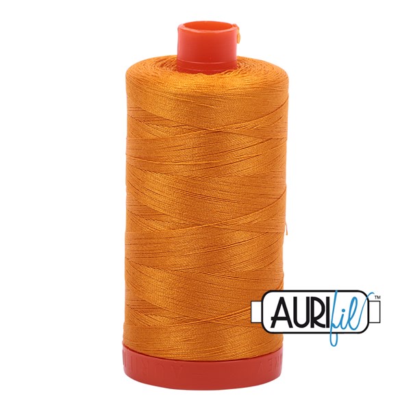 Aurifil 50wt Thread | 1422 Yards - Yellow Orange 2145