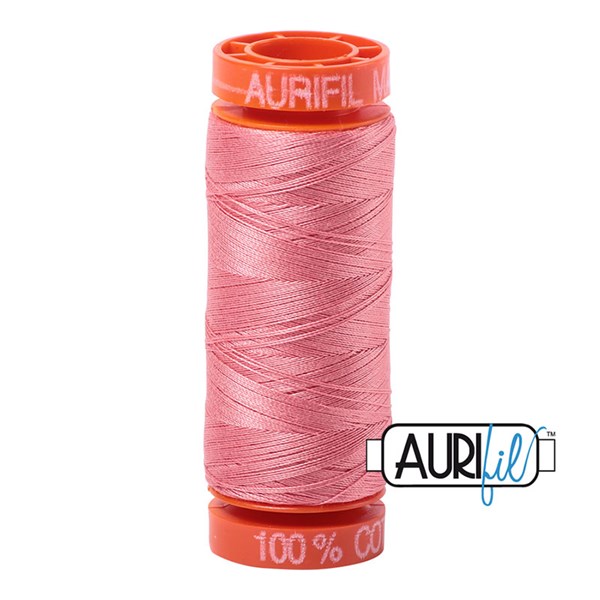 Aurifil 50wt Thread | 220 Yards - Peachy Pink 2435