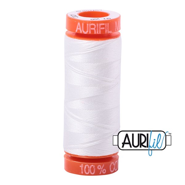 Aurifil 50wt Thread | 220 Yards - Natural White 2021