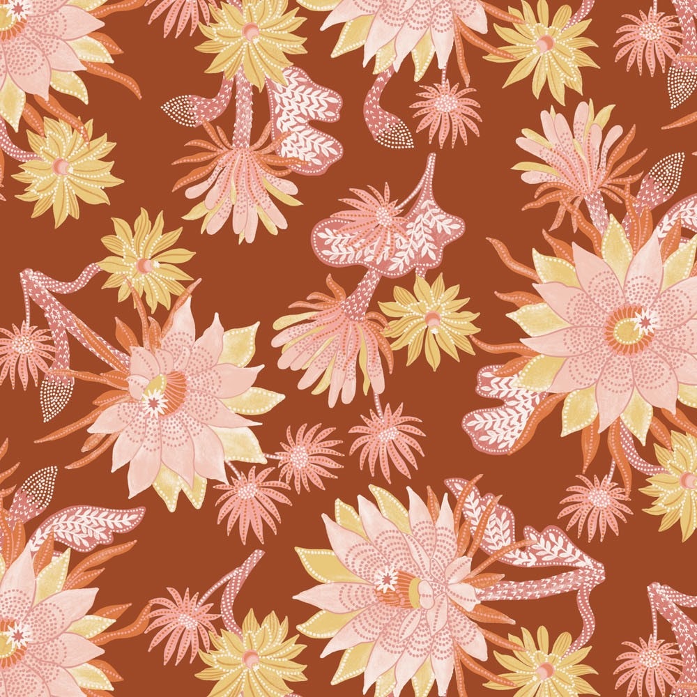 Cactus Bloom - Rust RAYON