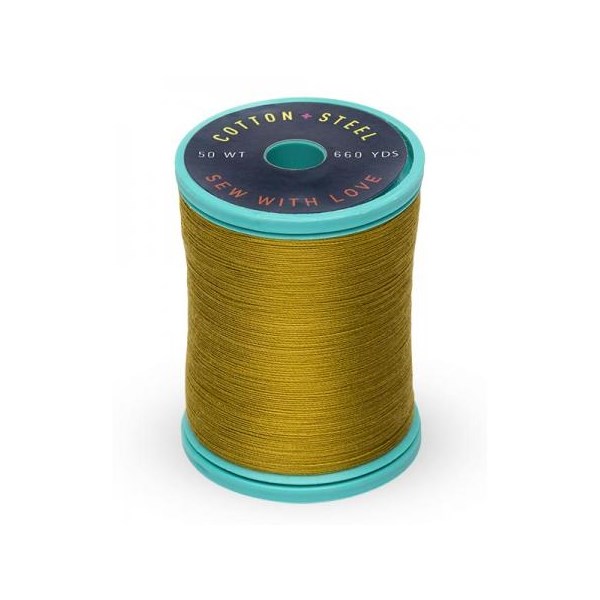 Cotton + Steel Thread 50wt | 600 Yards - Dk. Gold Green