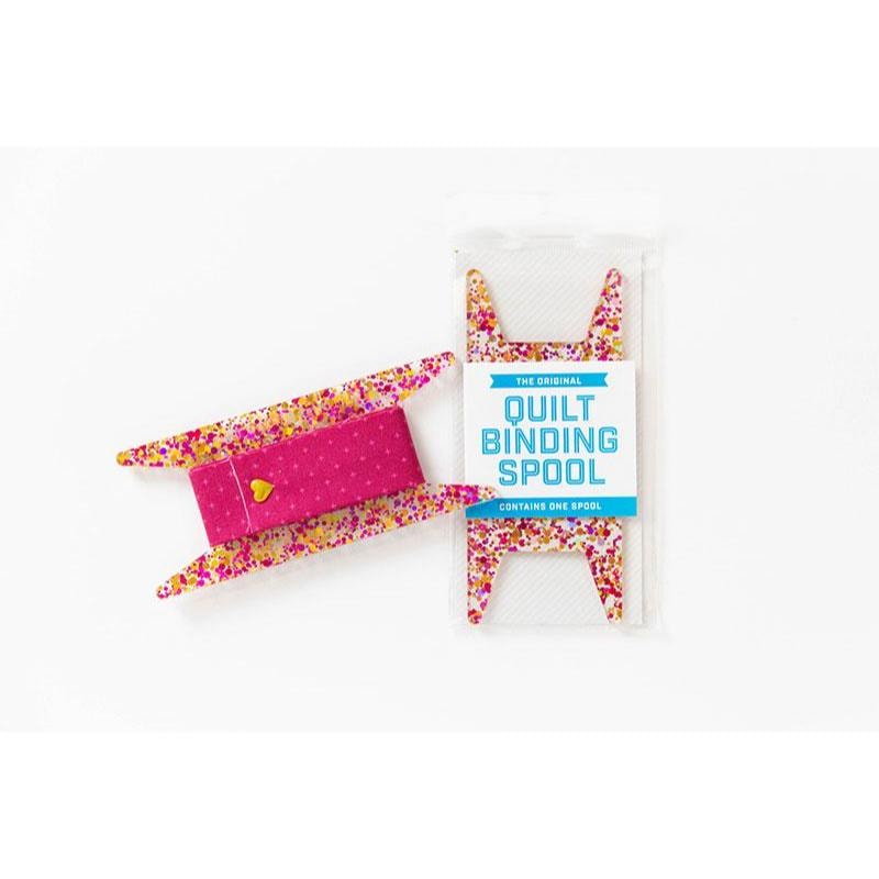 Glitter Quilt Binding Spool - Pink/Gold