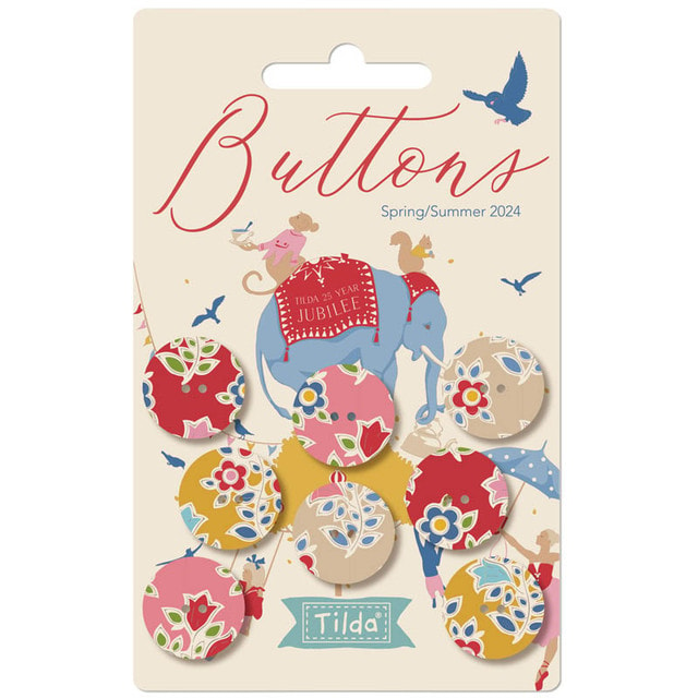 Jubilee Farm Flowers Buttons | Tilda Fabrics