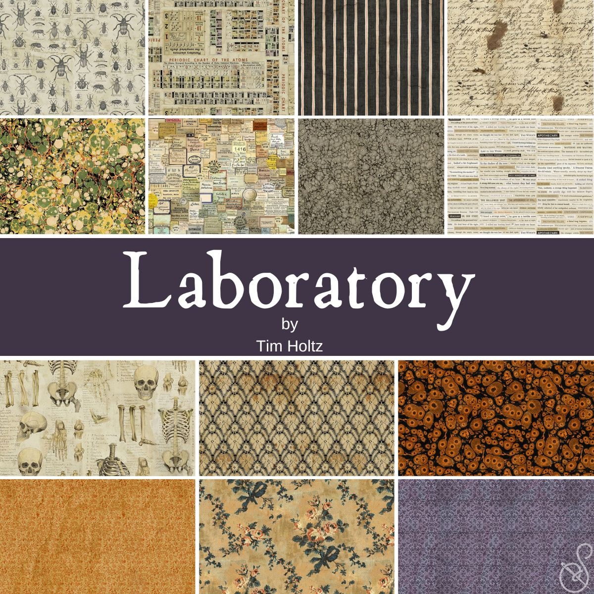Laboratory Fat Quarter Bundle | Tim Holtz | 14 FQs