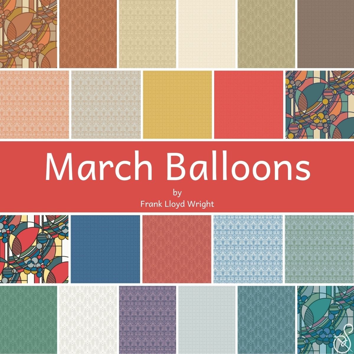 March Balloons Fat Quarter Bundle | Frank Lloyd Wright | 22 FQs