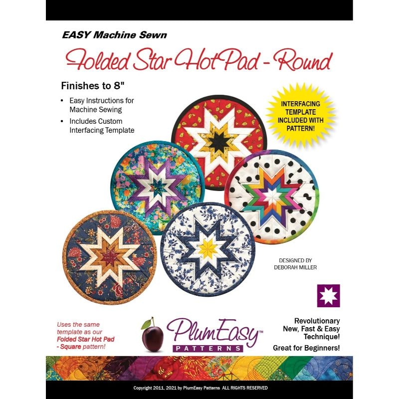 PlumEasy Folded Star Hot Pad Sewing Pattern