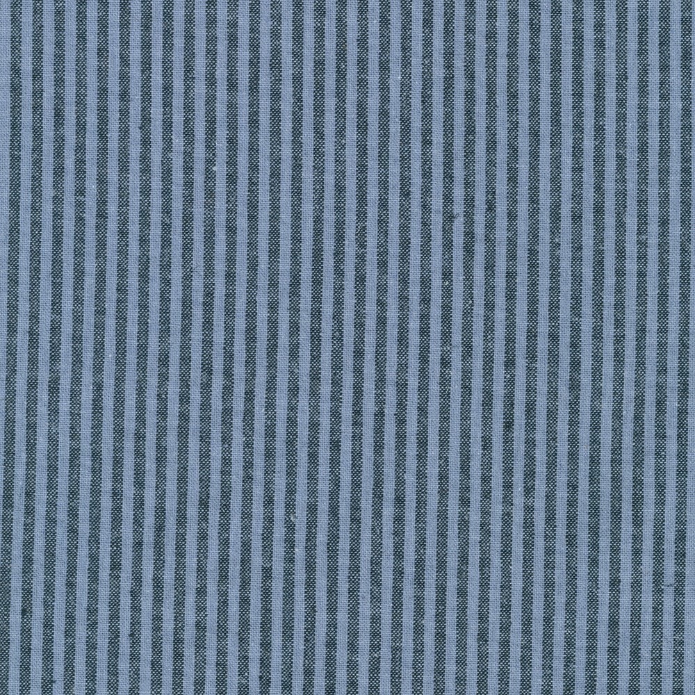 Small Stripe Yarn Dyed Woven - Denim