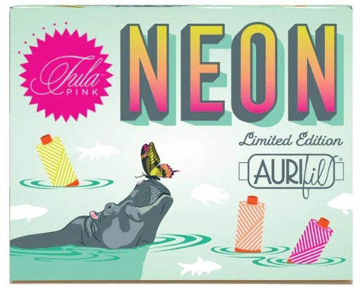 Tula Pink Neons & Neutrals Aurifil Thread Set - Neon-3 Large Spools