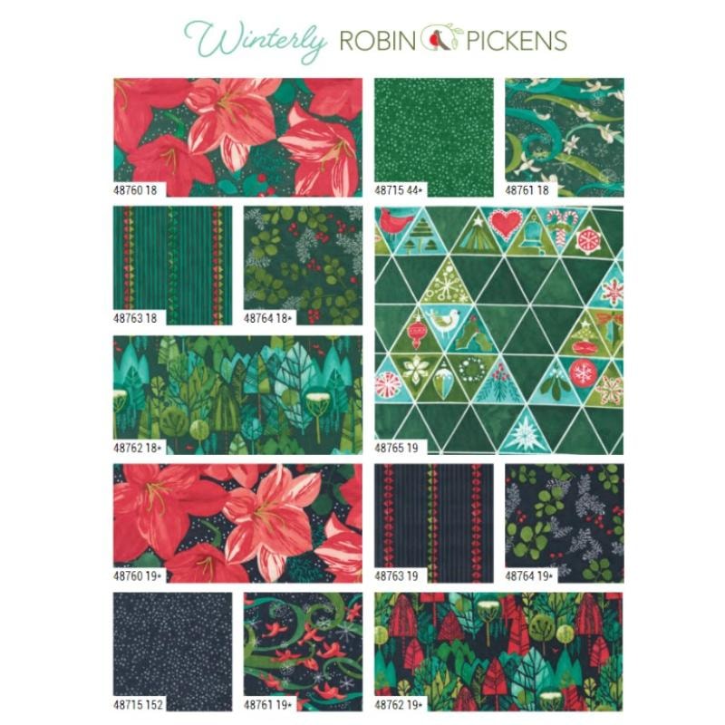 Winterly Mini Charm Pack | Robin Pickens | 42 - 2.5" Squares