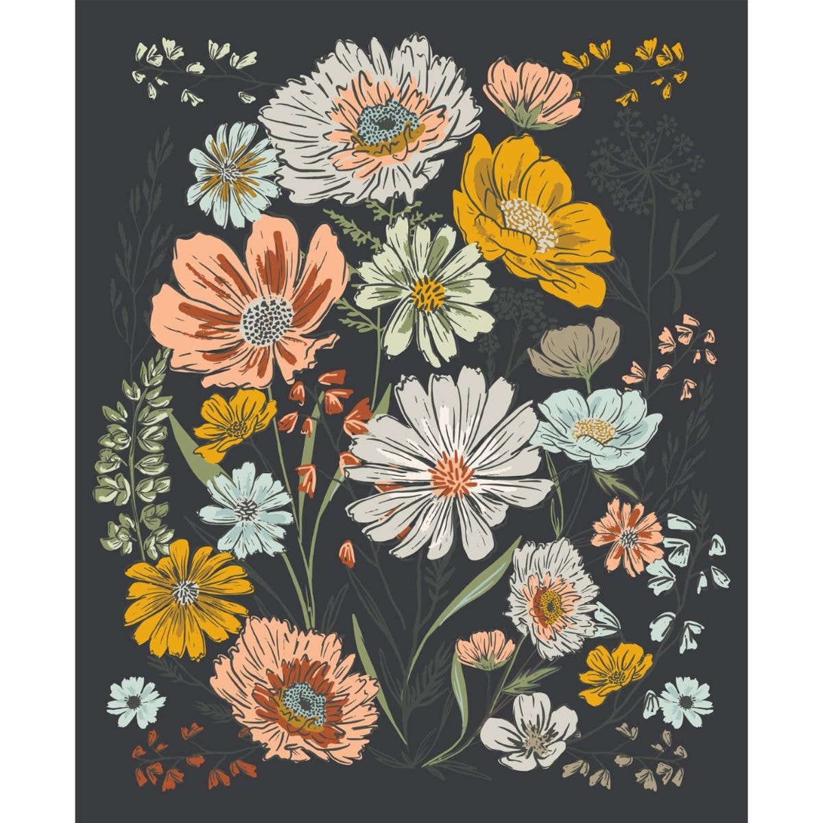 Woodland & Wildflowers Panel | 36" x 44"