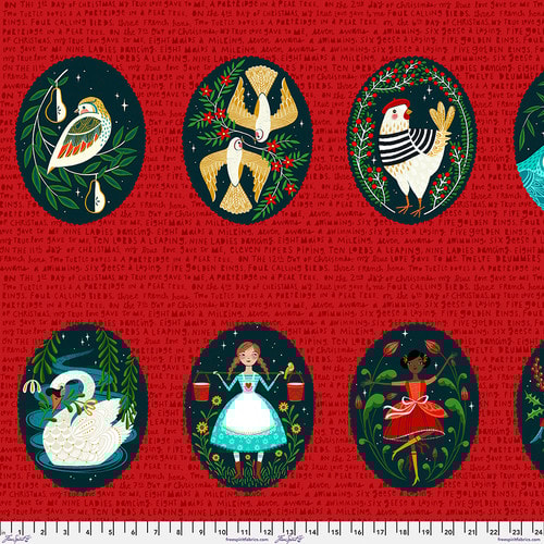 12 Days of Christmas Panel | 24" x 44" PANEL