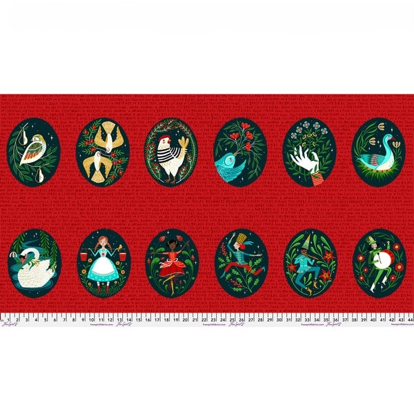12 Days of Christmas Panel | 24" x 44" PANEL