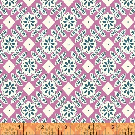 Floral Squares in Lilac
