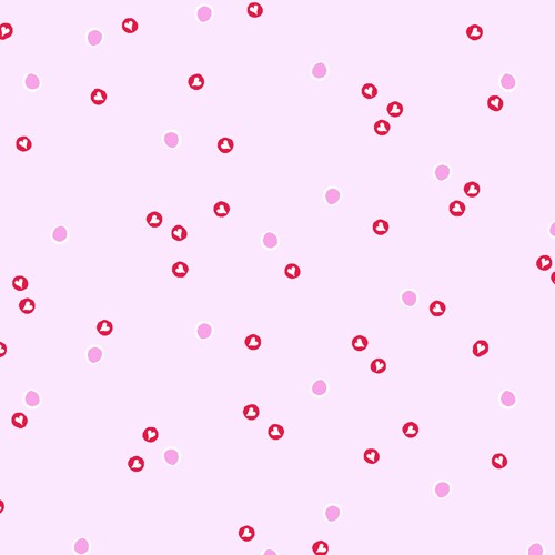 Dot Hearts in Light Pink