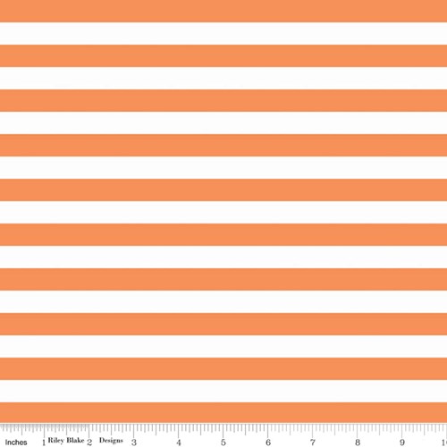 Half Inch Stripe in Orange KNIT