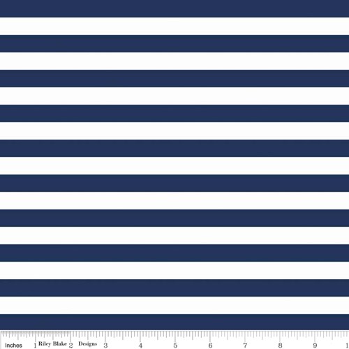 Half Inch Stripe in Navy KNIT
