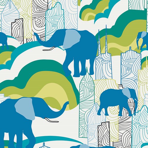 Jungle Ave Elephant Skyline KNIT