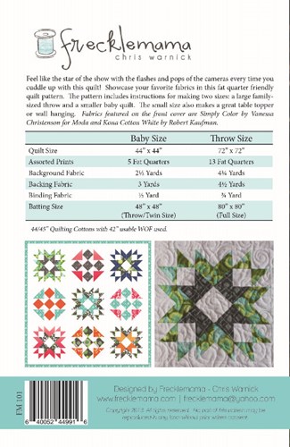 Paparazzi Quilt Pattern