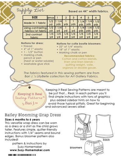 Bailey Blooming Wrap Dress Pattern