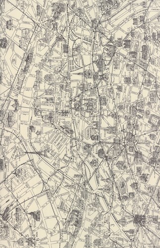 Paris Map in Grey