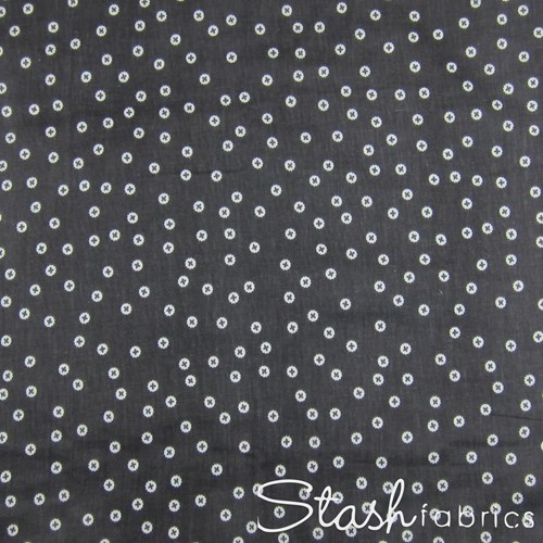Plus Dots in Charcoal DOUBLE GAUZE