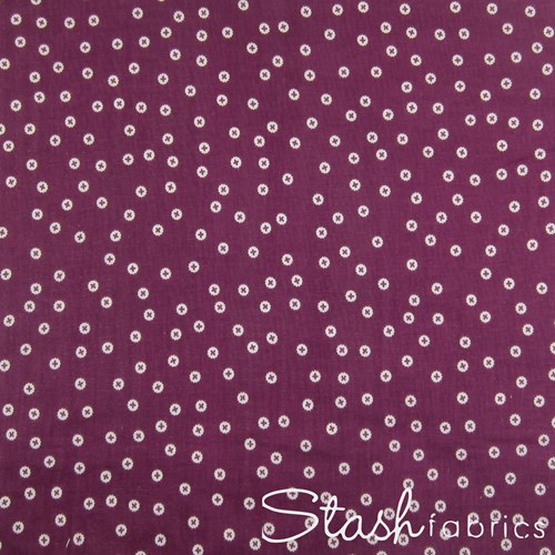 Plus Dots in Plum DOUBLE GAUZE