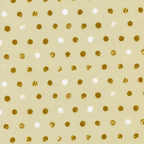 Skull Dot in Metallic Ivory