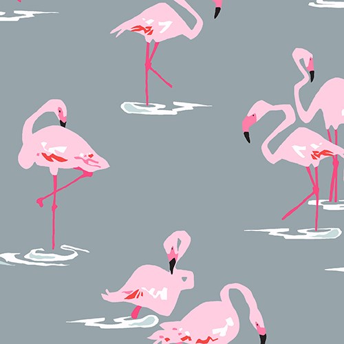 Flamingos in Grey