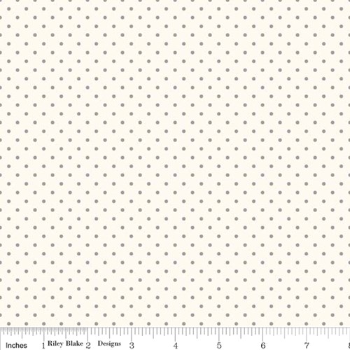 Le Creme Swiss Dots - Gray