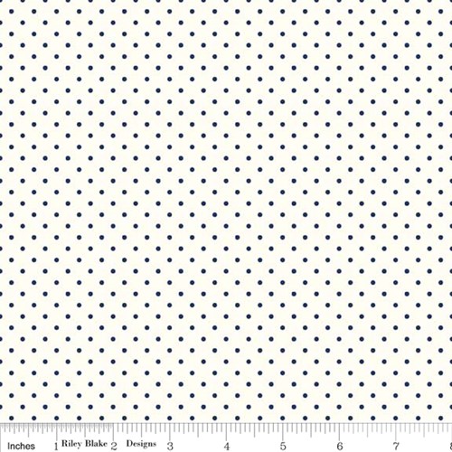 Le Creme Swiss Dots - Navy