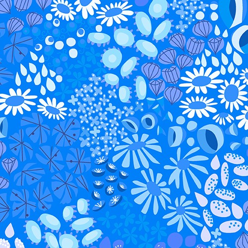 Flower Carpet in Blue