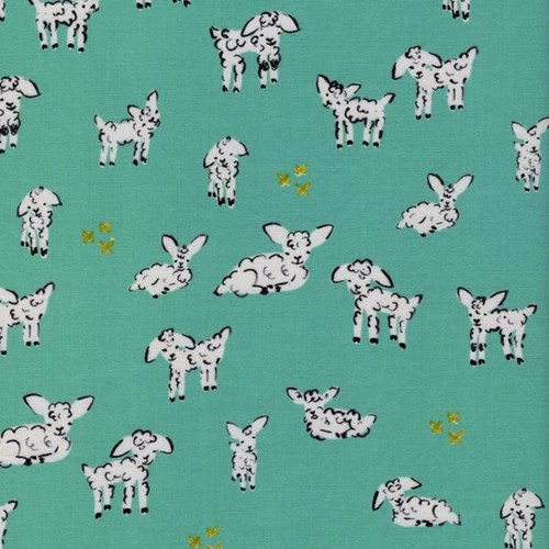 Little Lambs in Turquoise