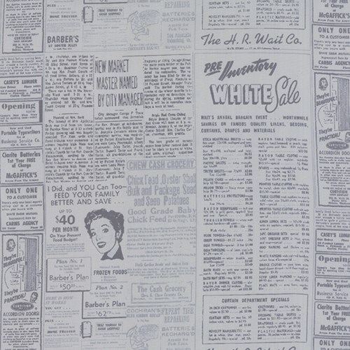 Newsprint in Zen Grey