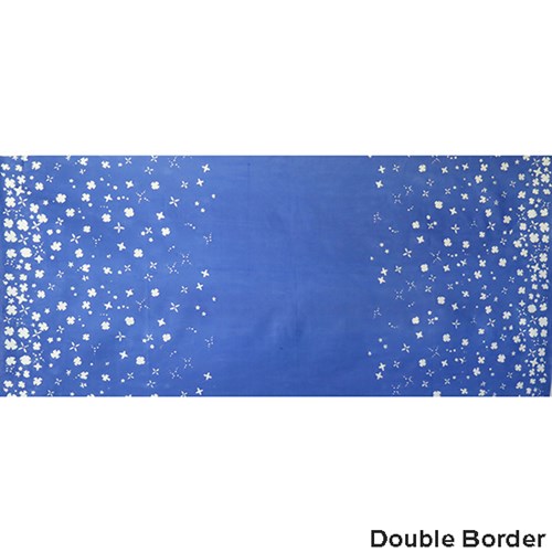 Petals Double Border in Cobalt