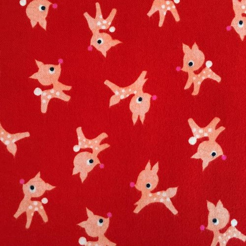 Little Deer in Red TWILL