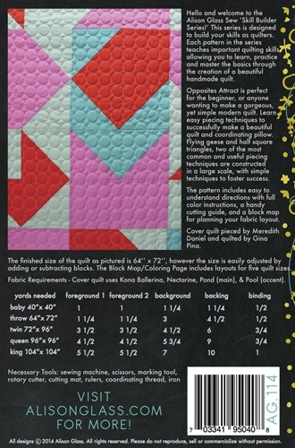 Opposites Attract Quilt Pattern by Alison Glass