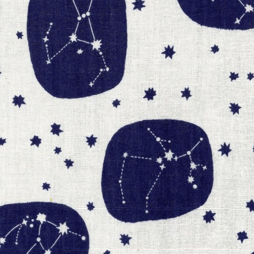 Trefle Cucito Constellations in White DOUBLE GAUZE
