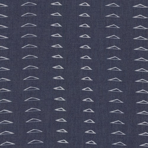 Distressed Triangles Cotton Denim