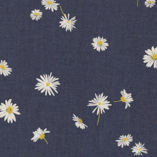 Ragged Daisies Cotton Denim