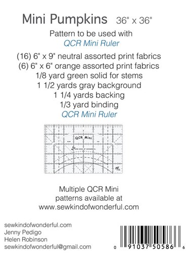 Mini Pumpkins Quilt Pattern by Sew Kind of Wonderful