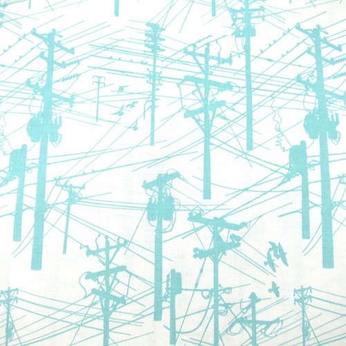 Power Lines in Aqua