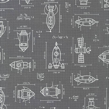 Rocket Schematics in Grey