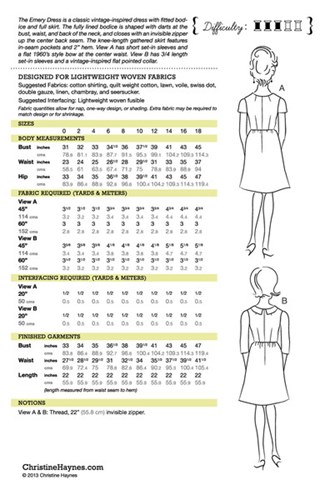 Emery Dress Pattern by Christine Haynes Patterns