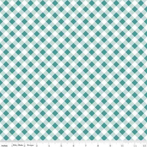 Gingham in Teal