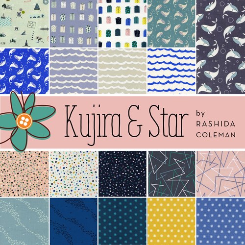 Kujira and Star Fat Quarter Bundle by Rashida Coleman-Hale for Cotton and Steel