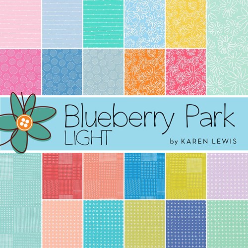 Blueberry Park Light Colorstory Half Yard Bundle by Karen Lewis Textiles